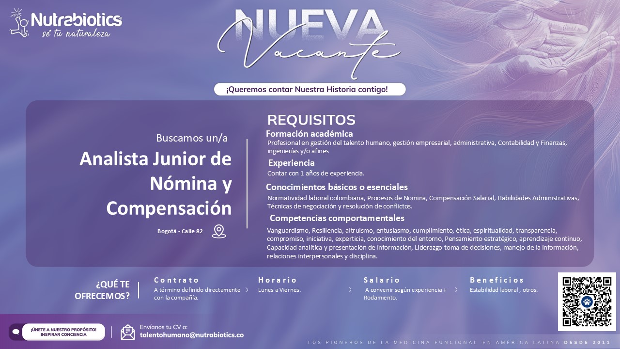 Analista Junior de Nómina y Compensación