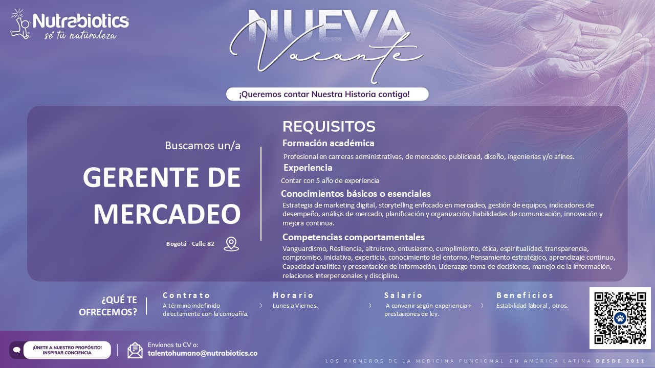 Gerente de Mercadeo