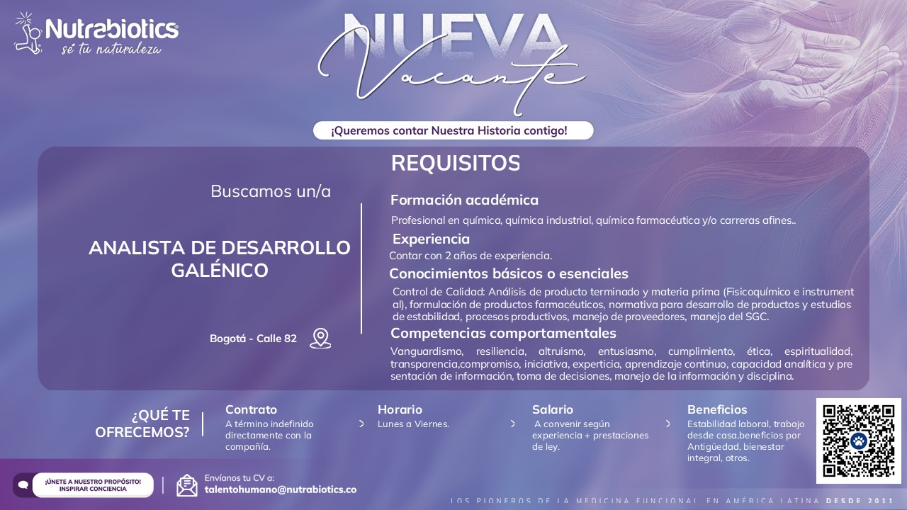 Analista de Desarrollo Gélenico