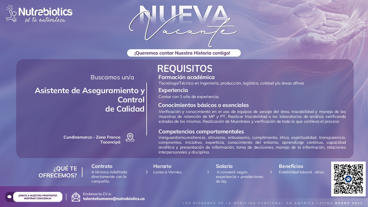 Asistente de Aseguramiento y Control