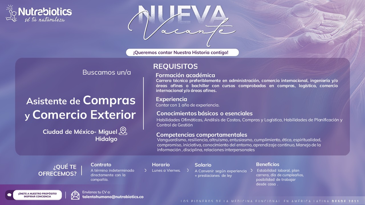 Asistente de Compras y Comercio Exterior
