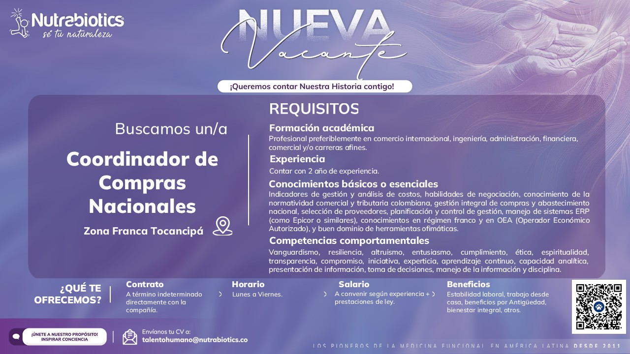 Coordinador de Compras Nacionales