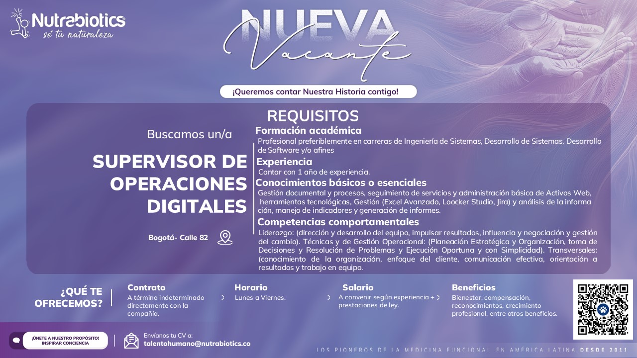 Supervisor de Operaciones Digitales