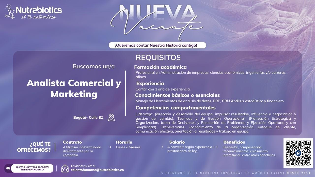 Analista Comercial y Marketing