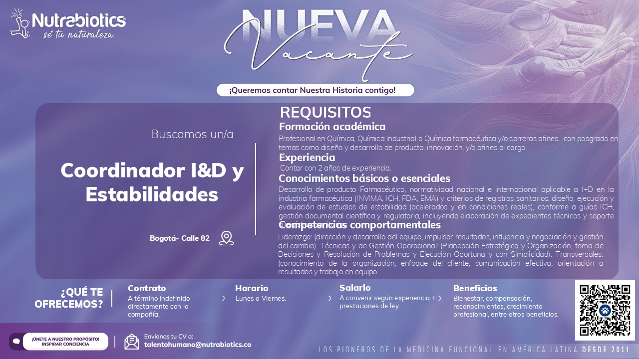 Coordinador de I&D y Estabilidades THYS-4109