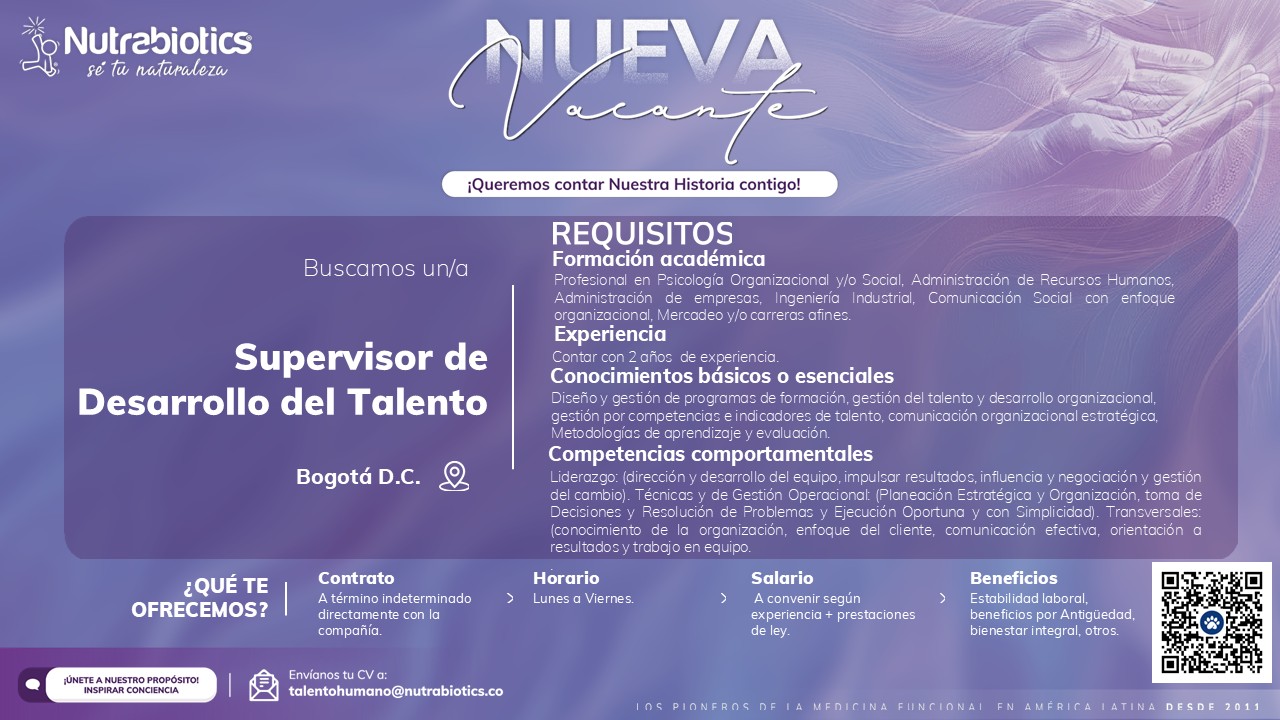 Supervisor de Desarrollo del Talento